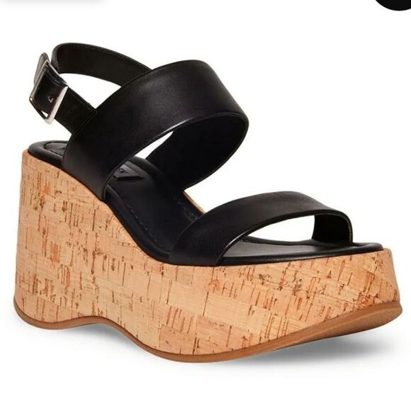 BRAND NEW WILD DIVA LOUNGS DOUBLE STRAP WEDGE SANDAL - Picture 4 of 16